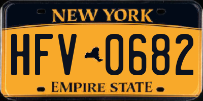NY license plate HFV0682