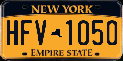 NY license plate HFV1050