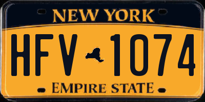 NY license plate HFV1074