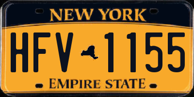 NY license plate HFV1155
