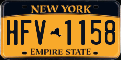 NY license plate HFV1158