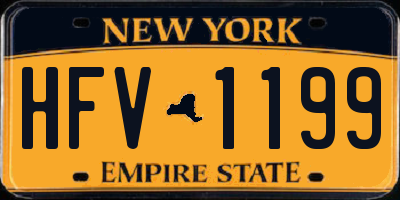 NY license plate HFV1199