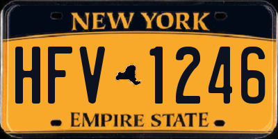 NY license plate HFV1246
