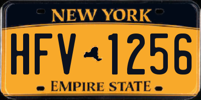 NY license plate HFV1256