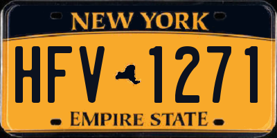 NY license plate HFV1271