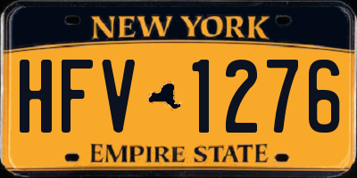 NY license plate HFV1276