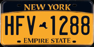NY license plate HFV1288