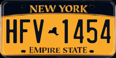 NY license plate HFV1454