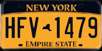 NY license plate HFV1479