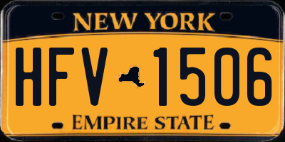 NY license plate HFV1506