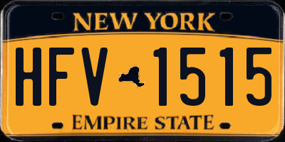 NY license plate HFV1515
