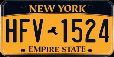 NY license plate HFV1524