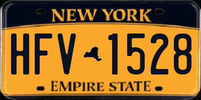 NY license plate HFV1528