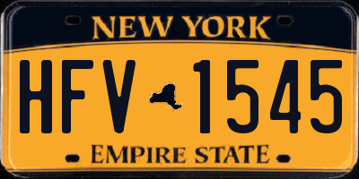 NY license plate HFV1545