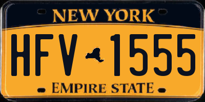 NY license plate HFV1555