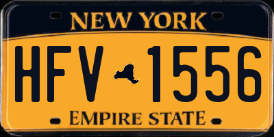 NY license plate HFV1556