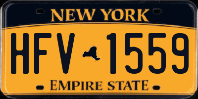 NY license plate HFV1559