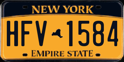 NY license plate HFV1584