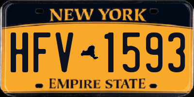 NY license plate HFV1593