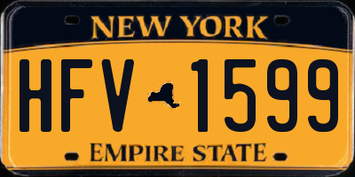 NY license plate HFV1599