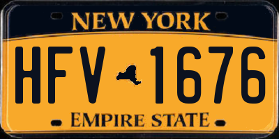 NY license plate HFV1676