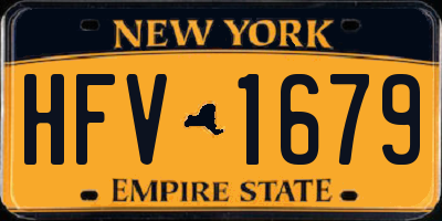 NY license plate HFV1679