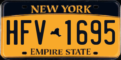 NY license plate HFV1695