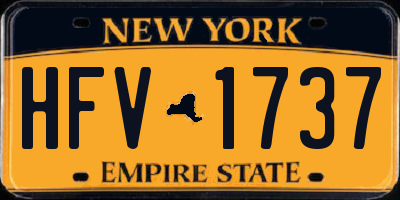 NY license plate HFV1737