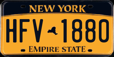 NY license plate HFV1880