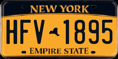NY license plate HFV1895