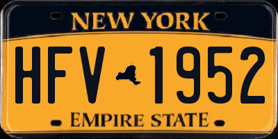 NY license plate HFV1952