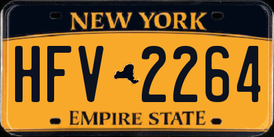 NY license plate HFV2264