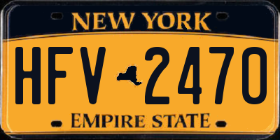NY license plate HFV2470