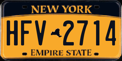 NY license plate HFV2714