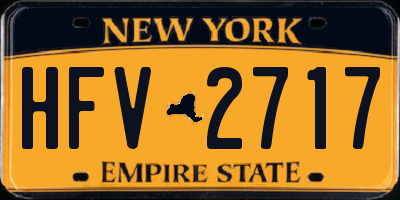 NY license plate HFV2717