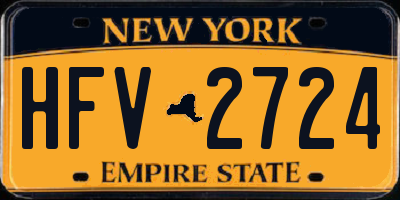 NY license plate HFV2724