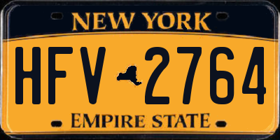 NY license plate HFV2764