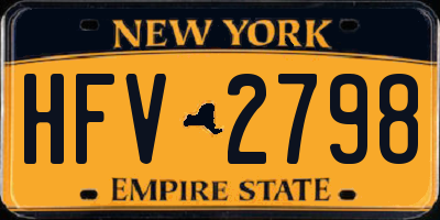 NY license plate HFV2798