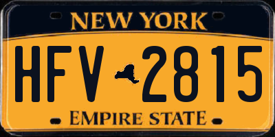 NY license plate HFV2815