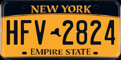 NY license plate HFV2824