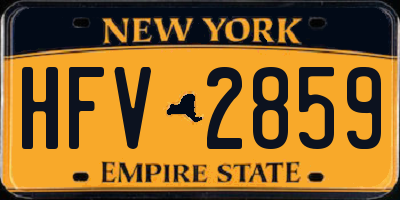 NY license plate HFV2859