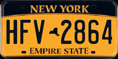 NY license plate HFV2864