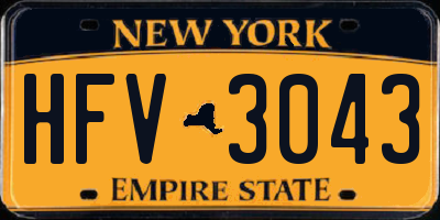 NY license plate HFV3043