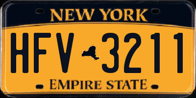 NY license plate HFV3211