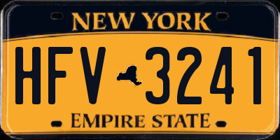 NY license plate HFV3241