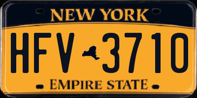 NY license plate HFV3710