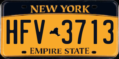 NY license plate HFV3713