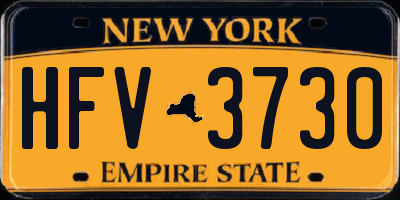 NY license plate HFV3730