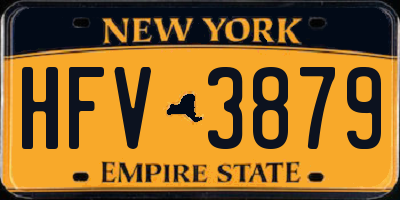 NY license plate HFV3879