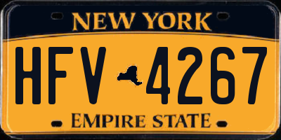 NY license plate HFV4267